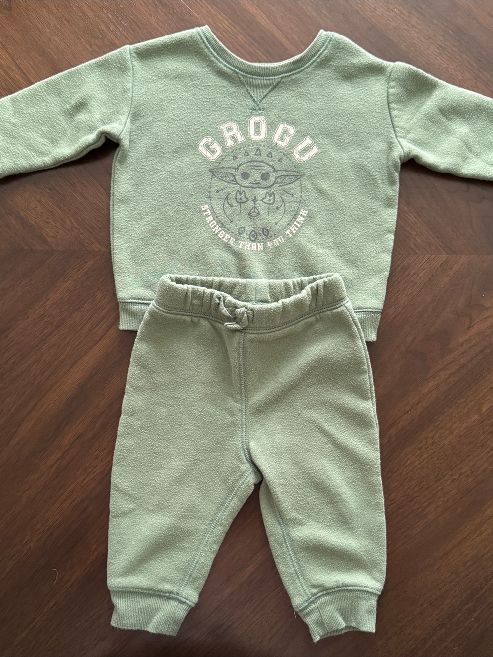 Star Wars Sage Green Grogu Fleece Sweatshirt & Joggers Set